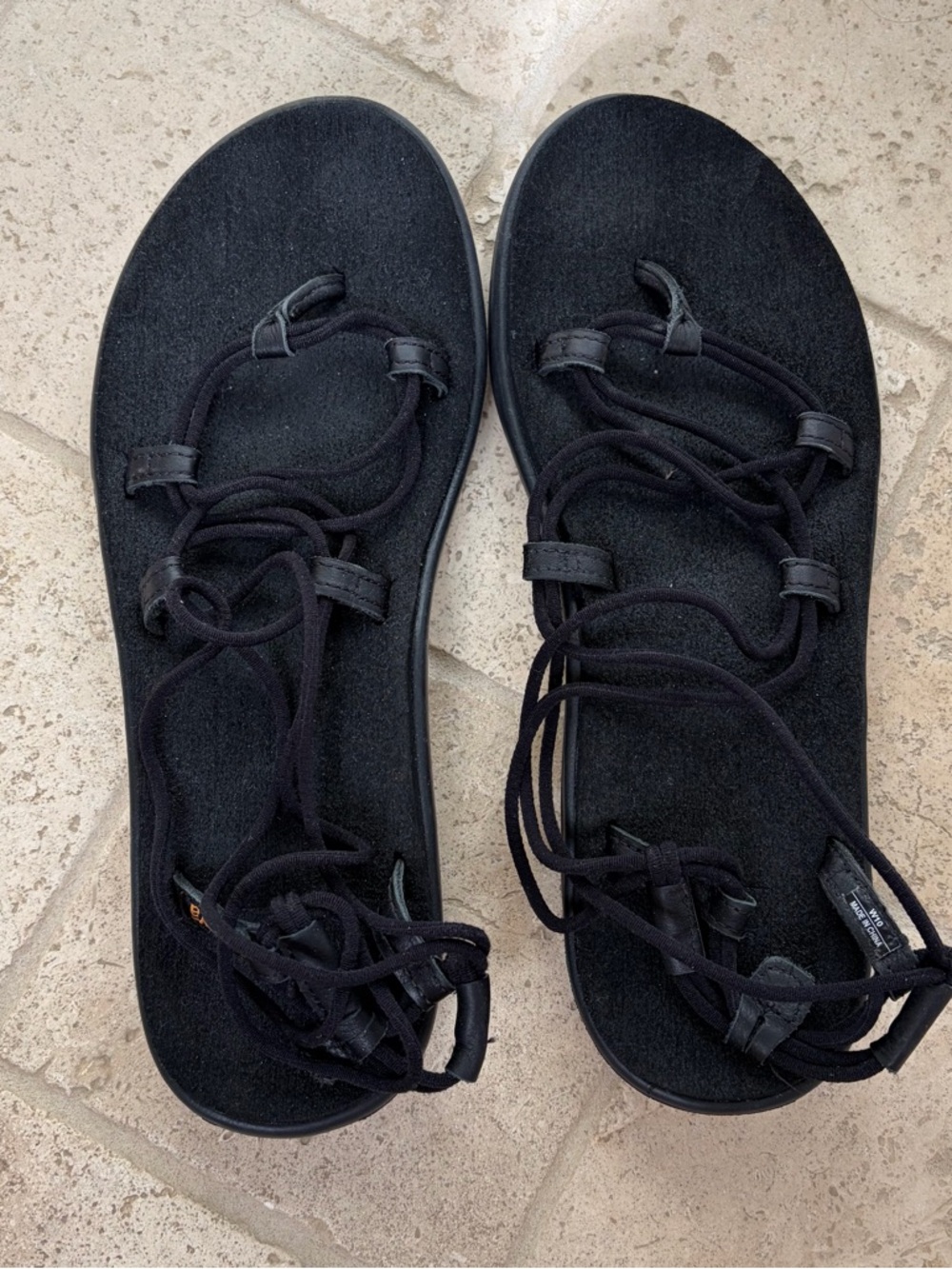 Teva Voya Infinity Black Lace-Up Women's Sandals